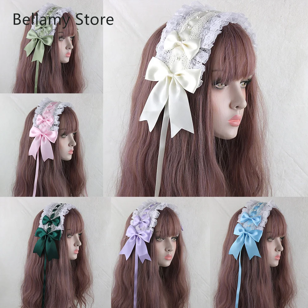 

New Lolita hairband, sweet and versatile daily BOW LACE headdress