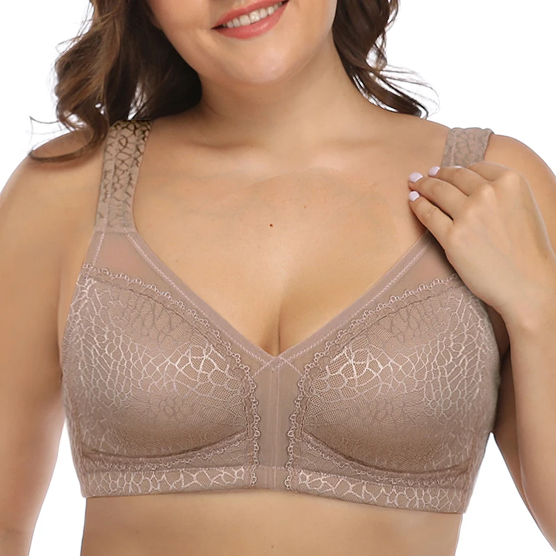 Минимайзер широкий плечевой ремень бюстгальтер размера плюс беспроводной