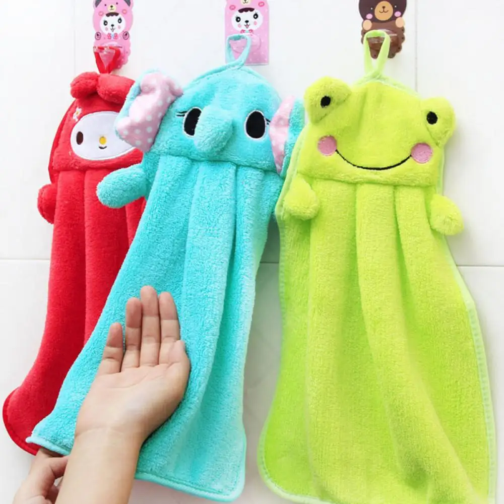 Милое детское мягкое полотенце для рук плюшевое с мультяшным животным пляжное