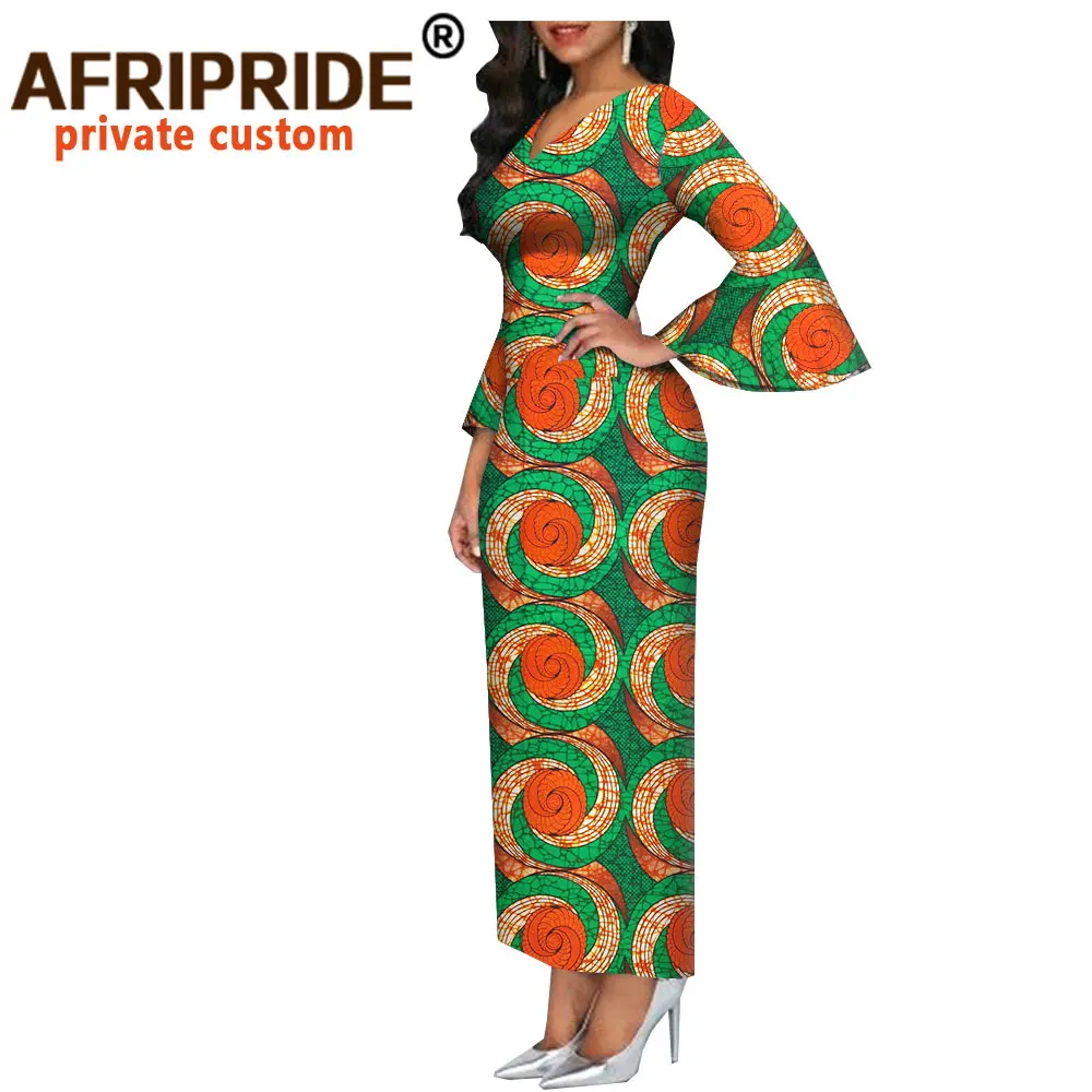 Женское длинное платье макси с принтом Дашики вечерние платья v образным вырезом