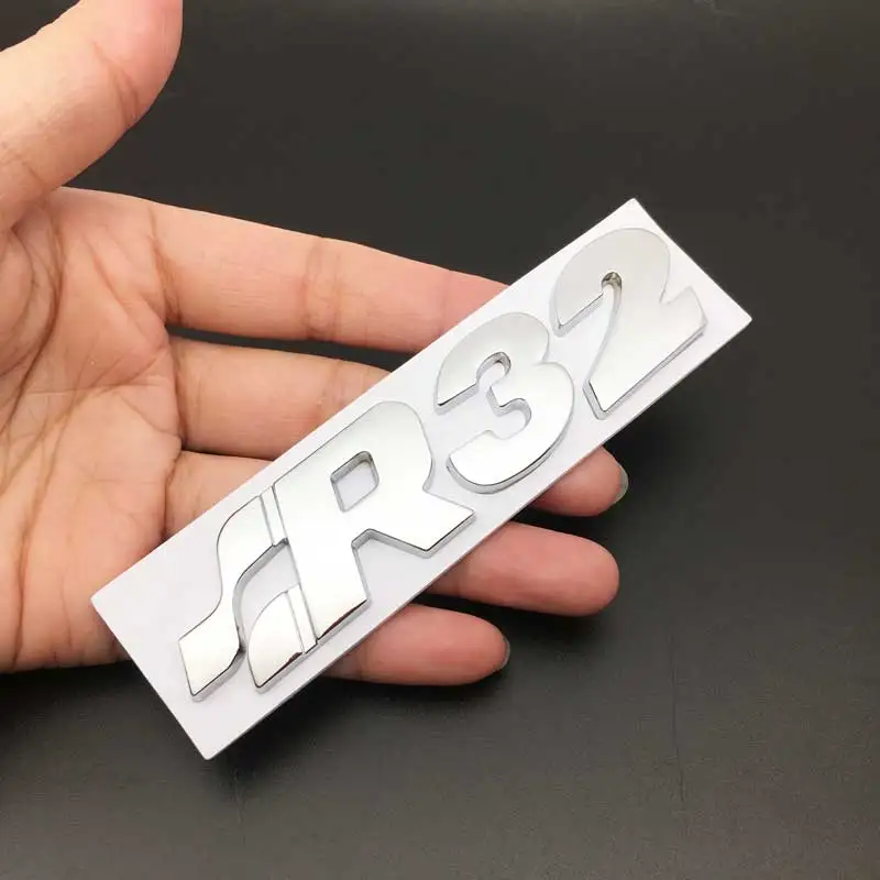 

Автомобильная 3D металлическая наклейка с логотипом R32 для GOLF 4 Golf 5mk4 mk5 r32, эмблема багажника автомобиля, наклейка, наклейка, Стайлинг автомобиля