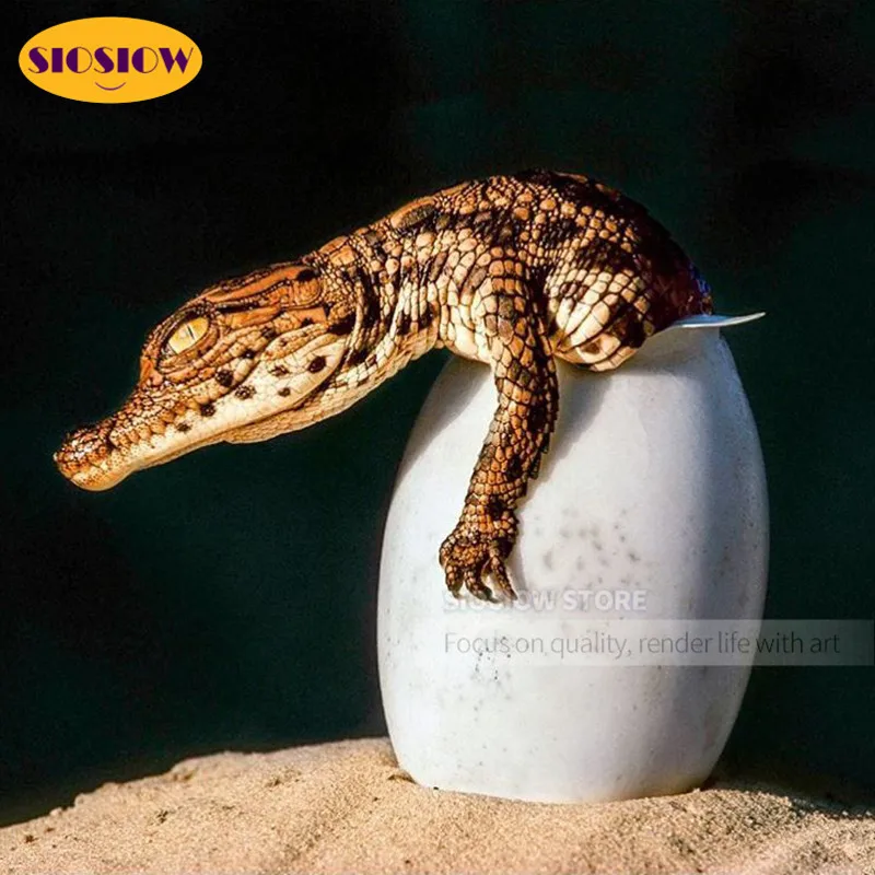 Набор для вышивки крестиком SIOSIOW алмазная 5d Вышивка крокодиловое яйцо полный