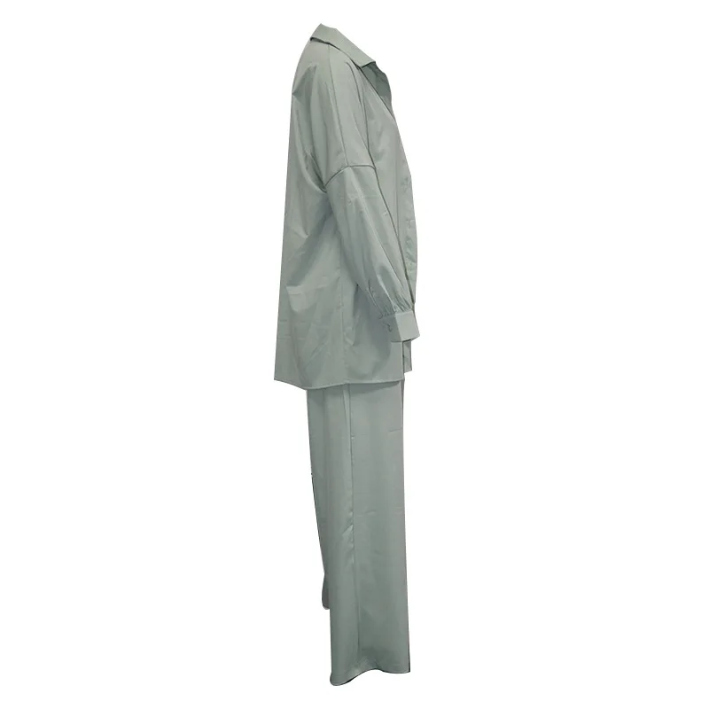 

Women Autumn Spring Summer Suit 2 Pieces Sets Sun Protection Shirt Pants Long Sweatpants Outfits Streetwear Loose Joggers