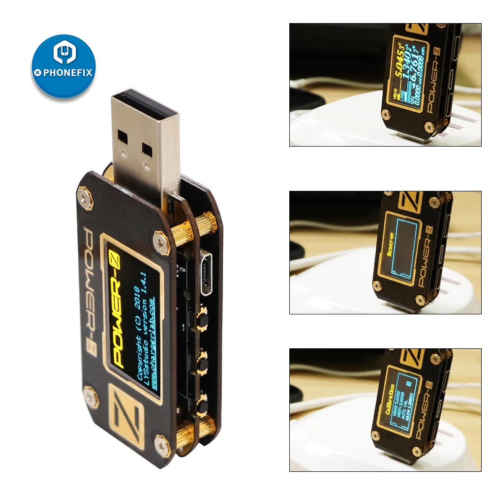 KM001 POWER-Z Fast USB Type-C QC PD Tester with LCD Display QC3.0 2.0 Test Sniffing Detector Voltage Current Capacity Reader |