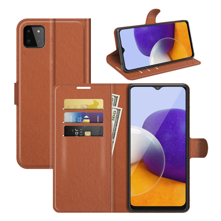 

For Samsung Galaxy A22 5G Case Cover Wallet Leather Flip Leather Phone Case For Samsung Galaxy A22 5G Stand Cover