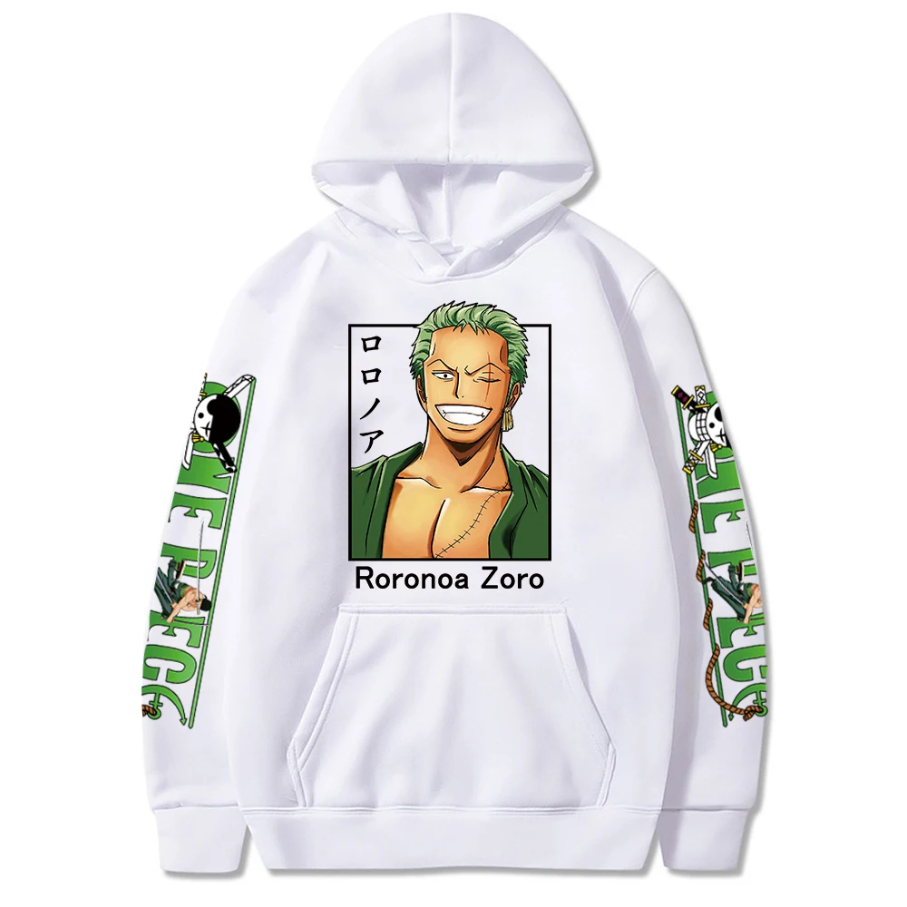 

Anime One Piece Roronoa Zoro Printed Men Women Hoodie Streetwear Casual Sweatshirts Anime Hoodies Streetwear Women