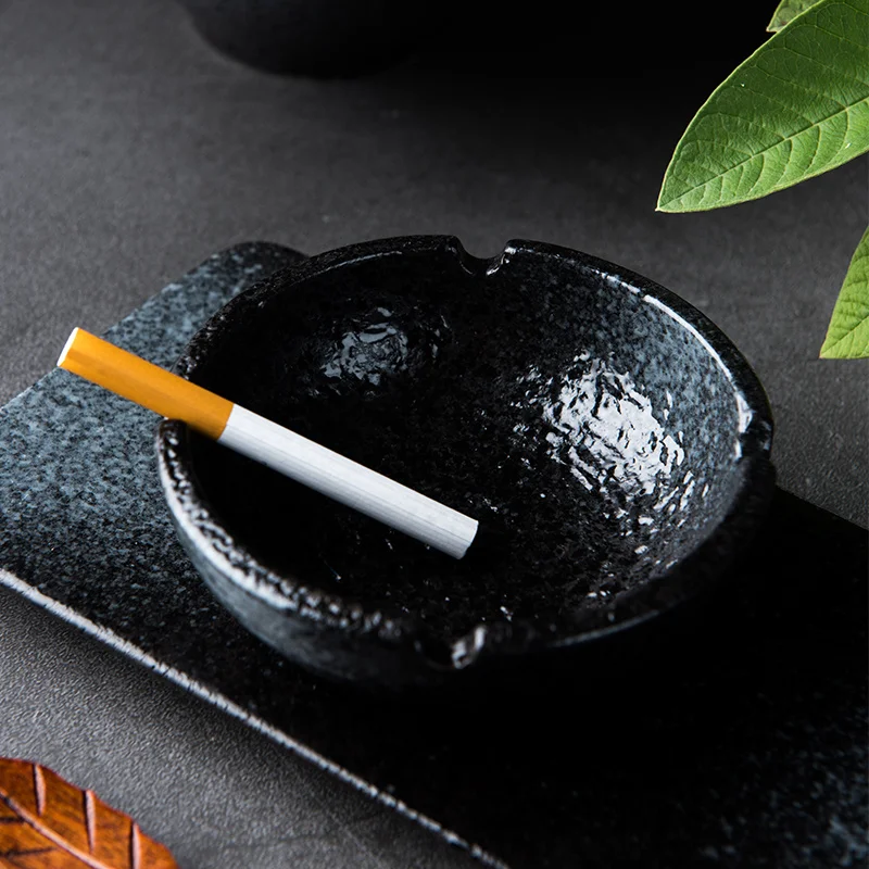 Китайская ретро пепельница ручной работы из цветной глазури керамическая