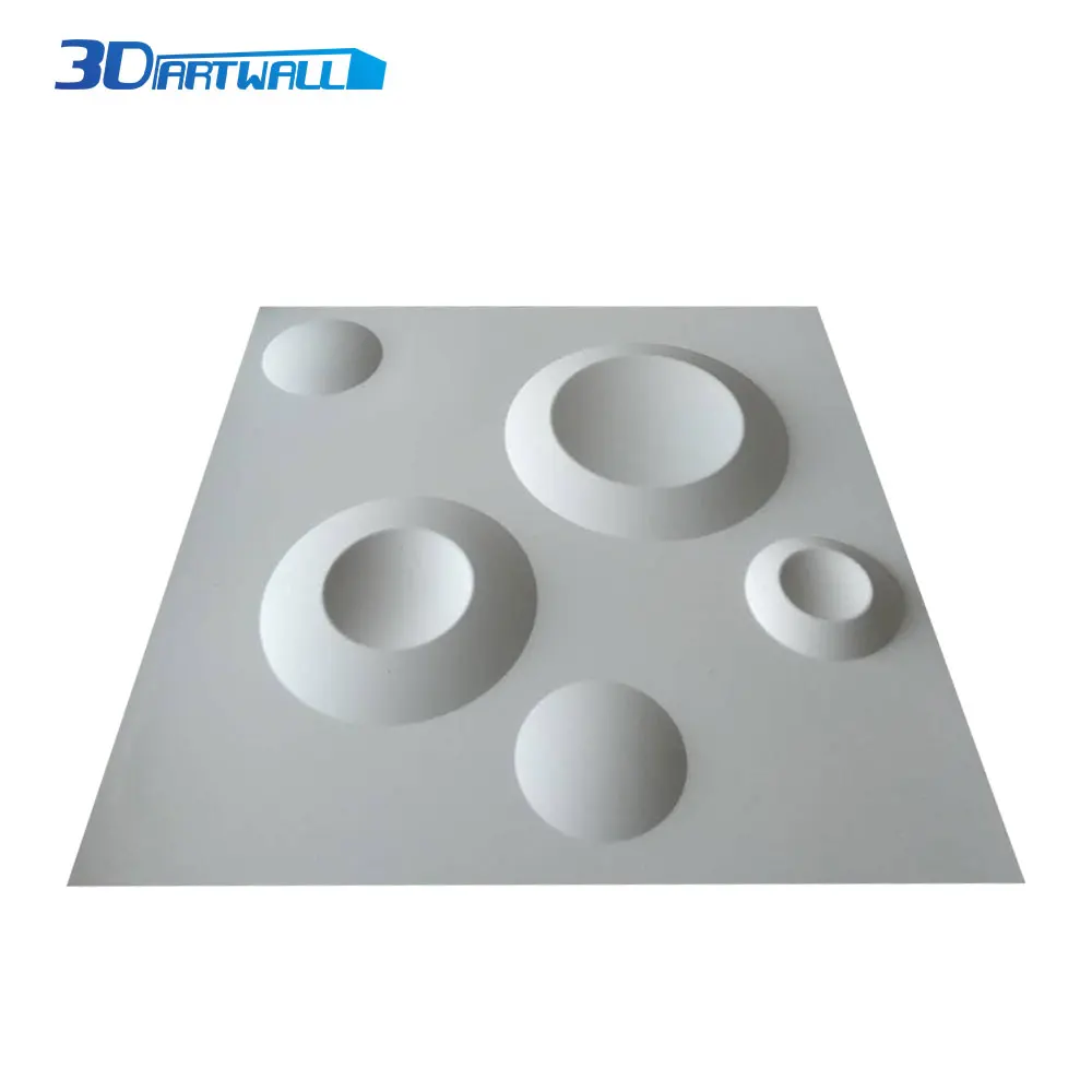 3DARTWALL PVC 3D Wall Panels Pack of 12 Tiles 3D Raised Round Bubble Design White for Interior Exterior Wall Decor