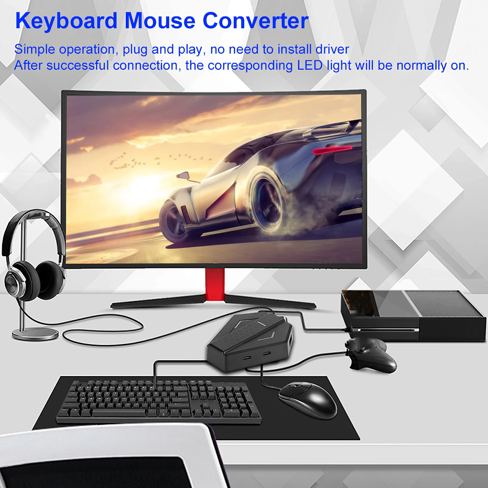 Чувствительный адаптер для подключения многофункциональный мыши и клавиатуры