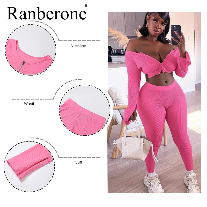 2020 Women's Tracksuit Seamless Yoga Set Zipper Long Sleeve CropTop Female Sweatshirt Set Leggings Fitness Sports Sweatpants