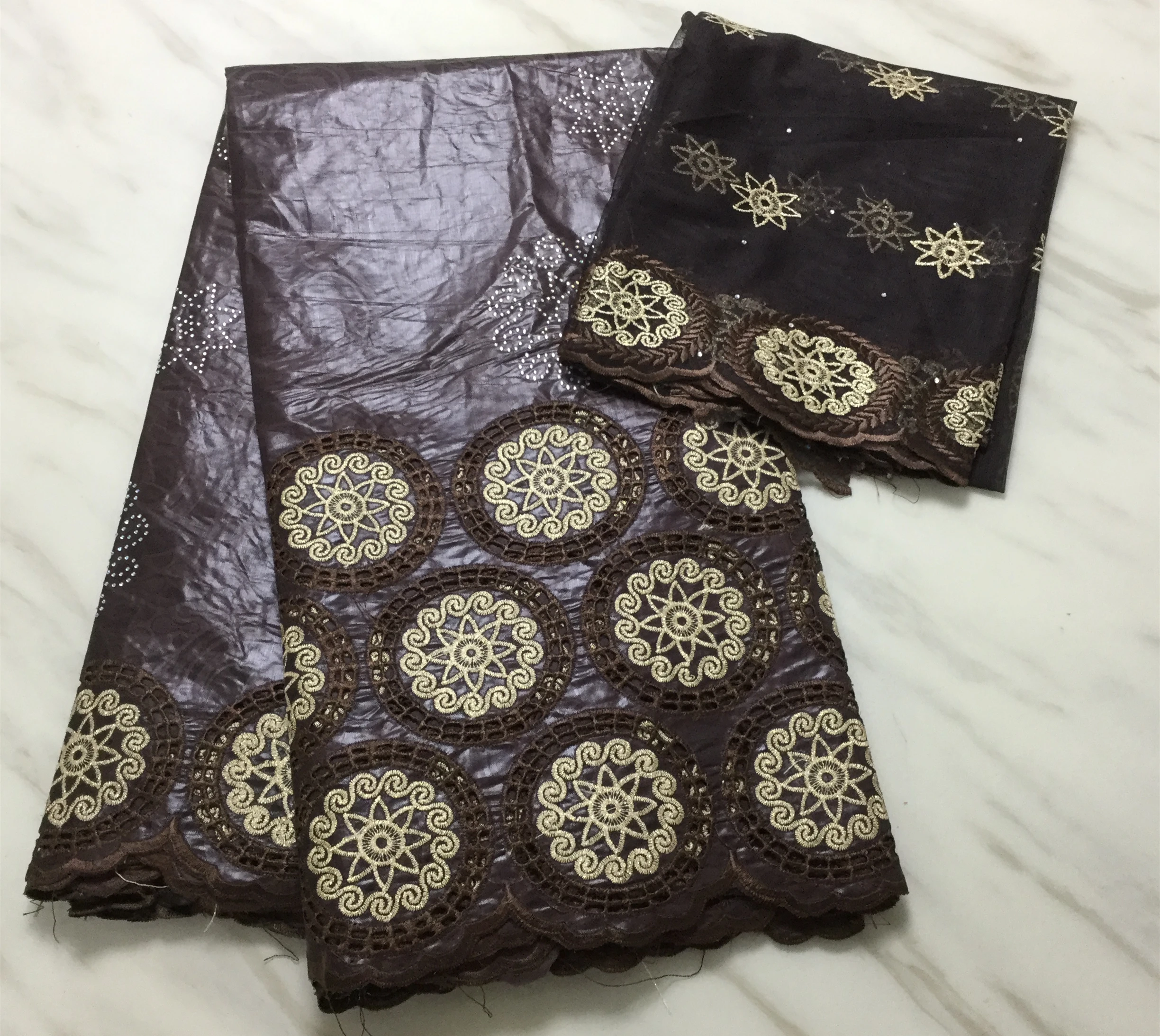 

with stones bazin riche getzner 2019 bazin getzner tissu african bazin fabric with tulle lace blouse