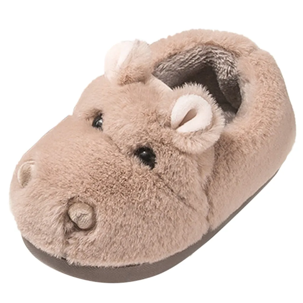 2019 детские тапочки для маленьких девочек и мальчиков милые домашние из флока с