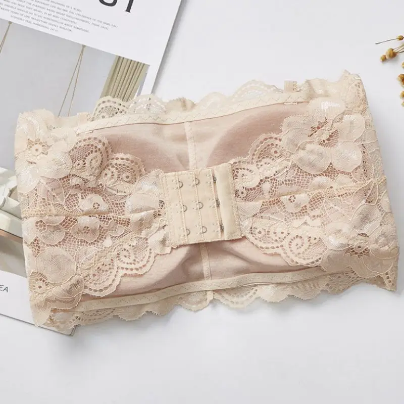 Женский кружевной бюстгальтер сексуальный однотонный без косточек собранное