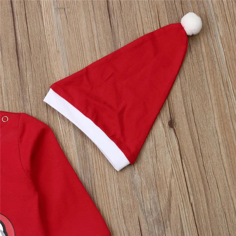 Fashion Kids Baby Boy Girls Christmas Clothes Letter Print Long Sleeve Romper Pants Hat New Year Warm Custume Outfit Sets
