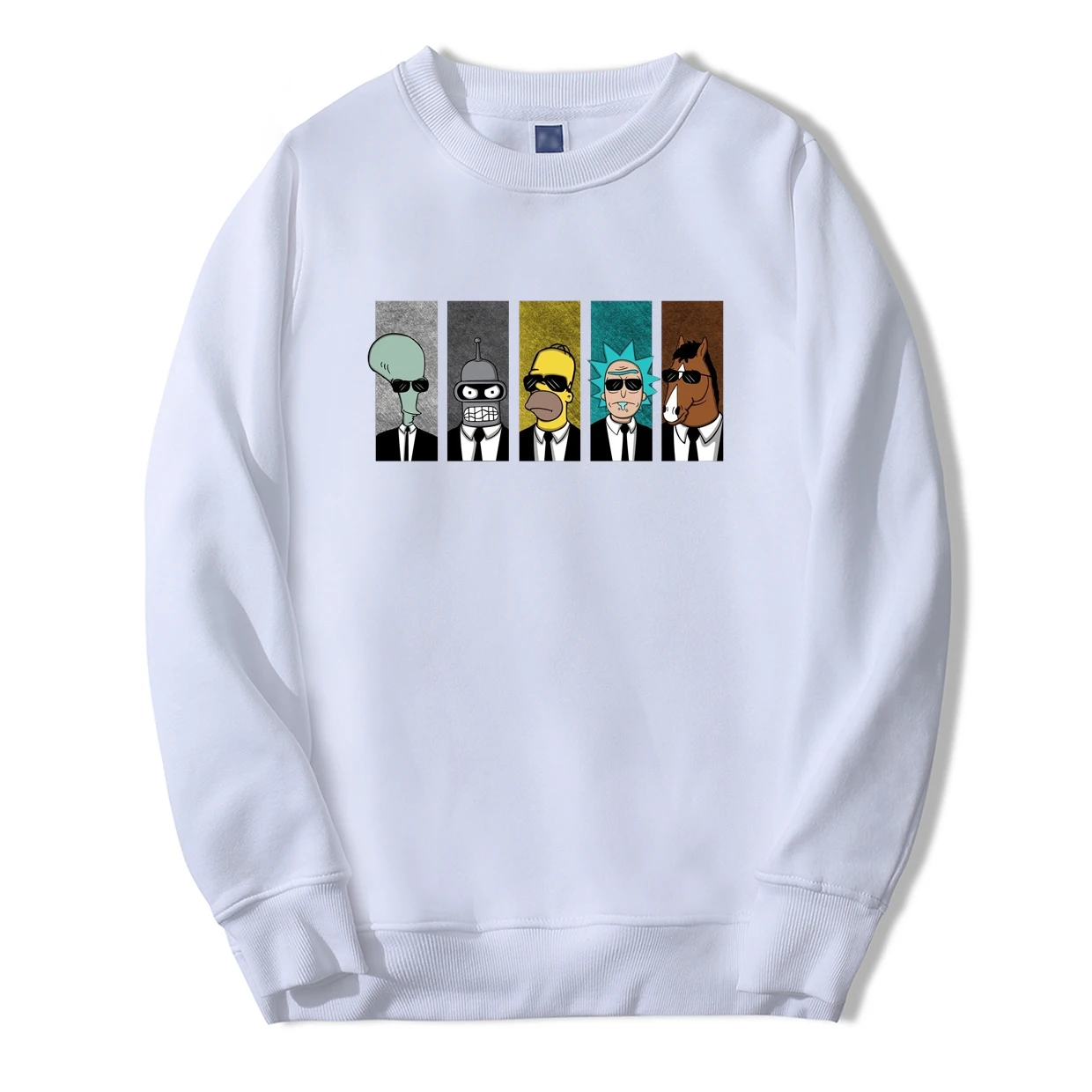 Rick marty BoJack Horseman толстовка с принтом Мужская Новая мода Фитнес хип хоп осень зима теплый спортивный костюм бодиутеплитель Толстовка - Цвет: White 6