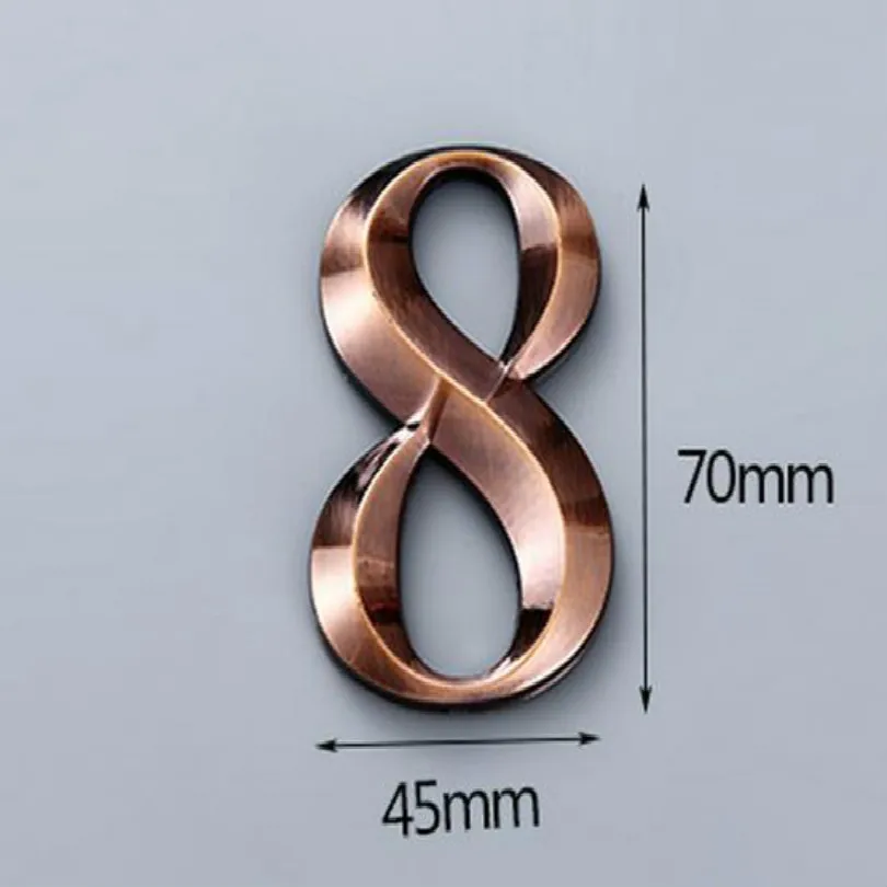 ABS гальванический DIY 3D 70*45 мм номер двери офиса отеля дома дверной Знак Домашний