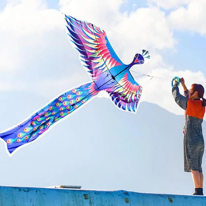 

3D Huge Peacock Kite Long-tail Single Line Kite Outdoor Sports Fun Toy Kite Children Gift With 30m Kite Line
