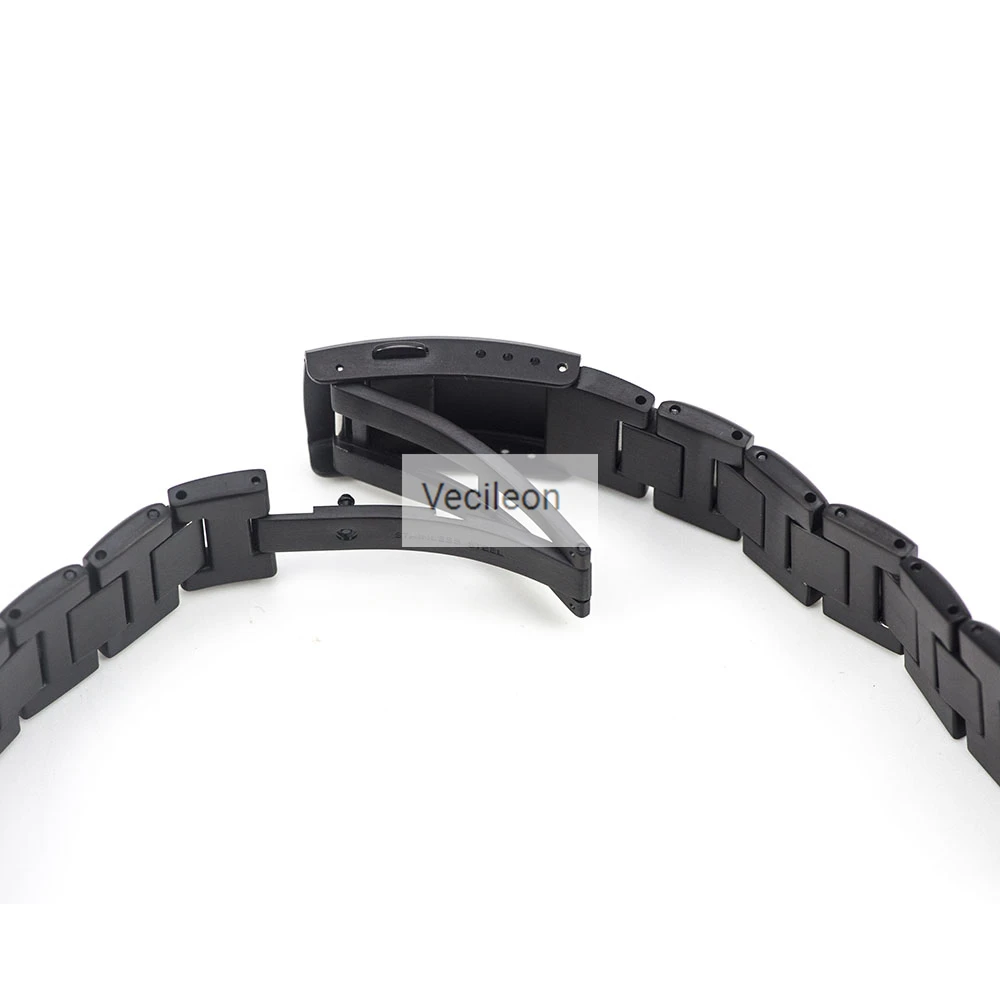 Черный Камуфляжный ремешок для часов металлический корпус/чехол из нержавеющей