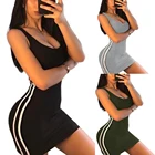 Модные женские короткие платья без рукавов вечерние Клубные сексуальные женские облегающие Короткие мини-платья 2021 модные женские платья