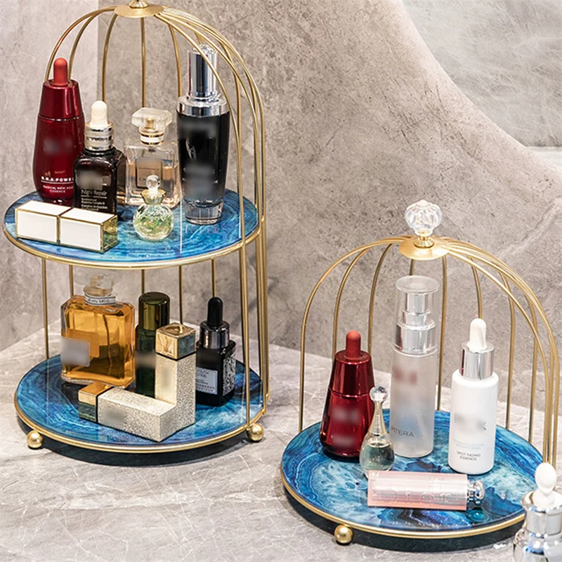 

Железный стеллаж для птичьей клетки в скандинавском стиле, стеллаж для хранения средств по уходу за кожей, декоративный стеллаж для украшен...