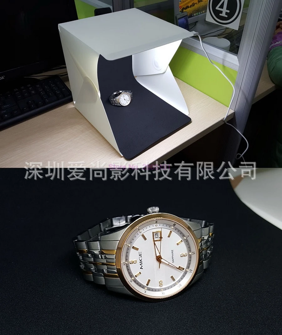 50pcs 24cm/9&quot mini Folding Lightbox Photography Studio Softbox LED Light Soft Box Camera Photo Background Lighting Tent Kit |