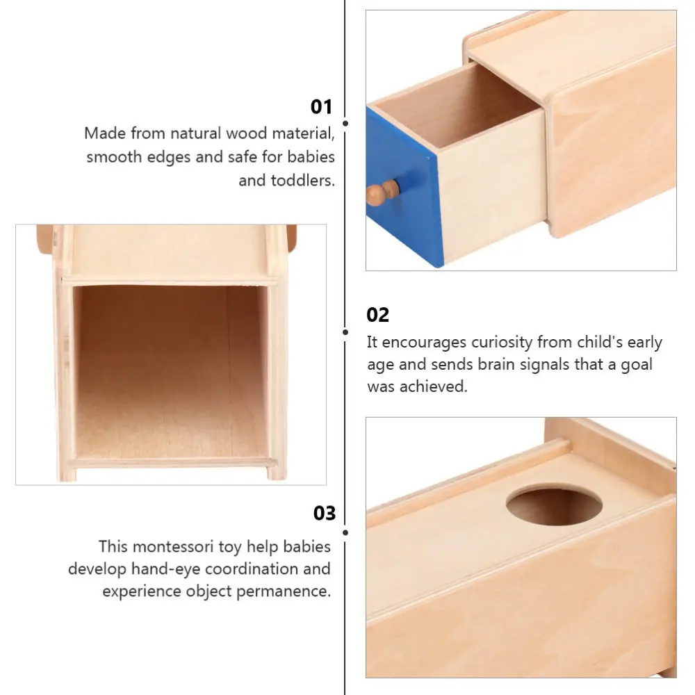 

1 Set Preschool Learning Montessori Toys Montessori Imbucare Box with Set
