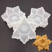3d snowflake star silicone mold resin mold christmas chocolate diy soap mould candle mold silicone soap making mold resin craft