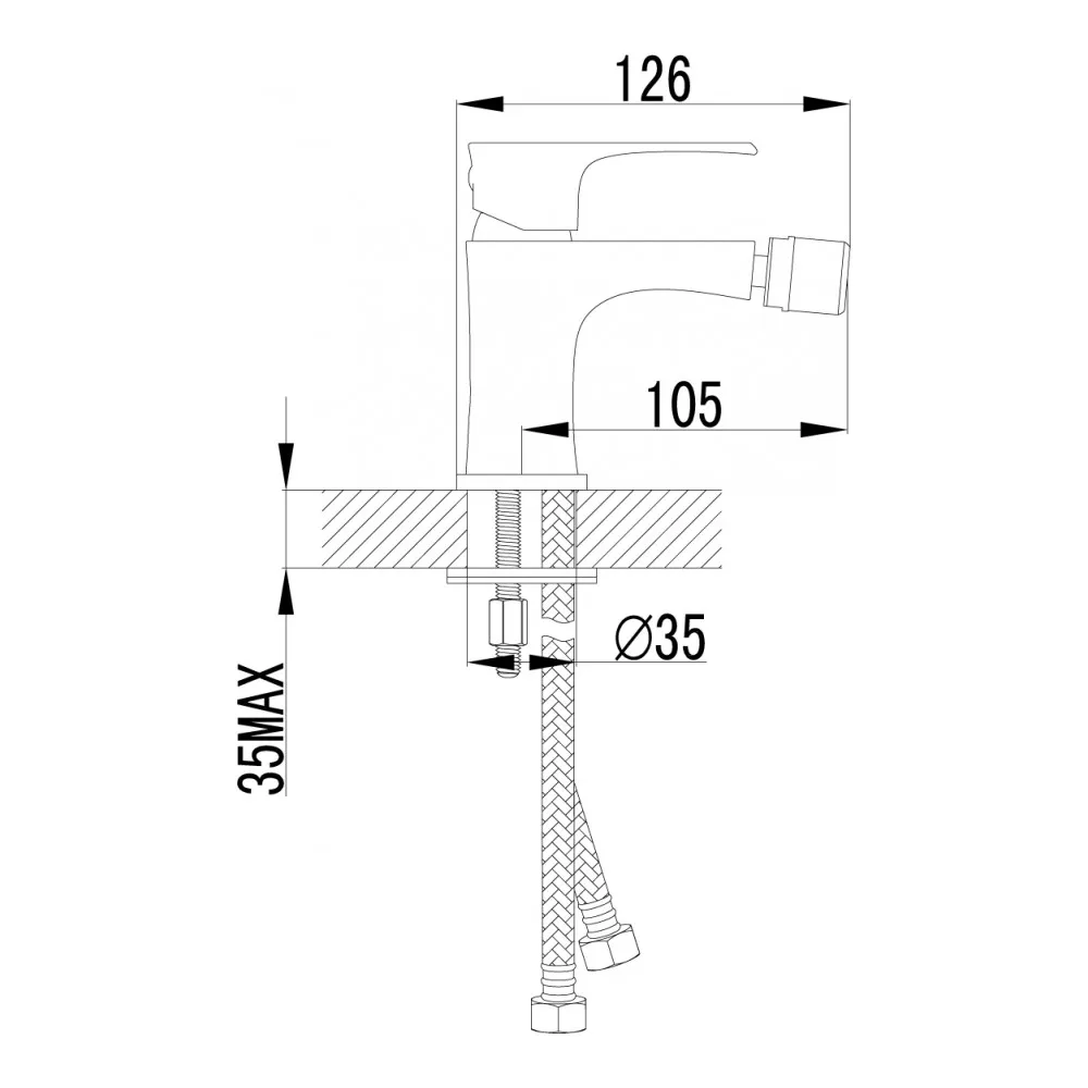 Bathtub Faucets Lemark 329240 Home Improvement Fixture Bathroom crane cranes shower mixer Faucet Mixer for bidet Plus Factor (LM1608C) |