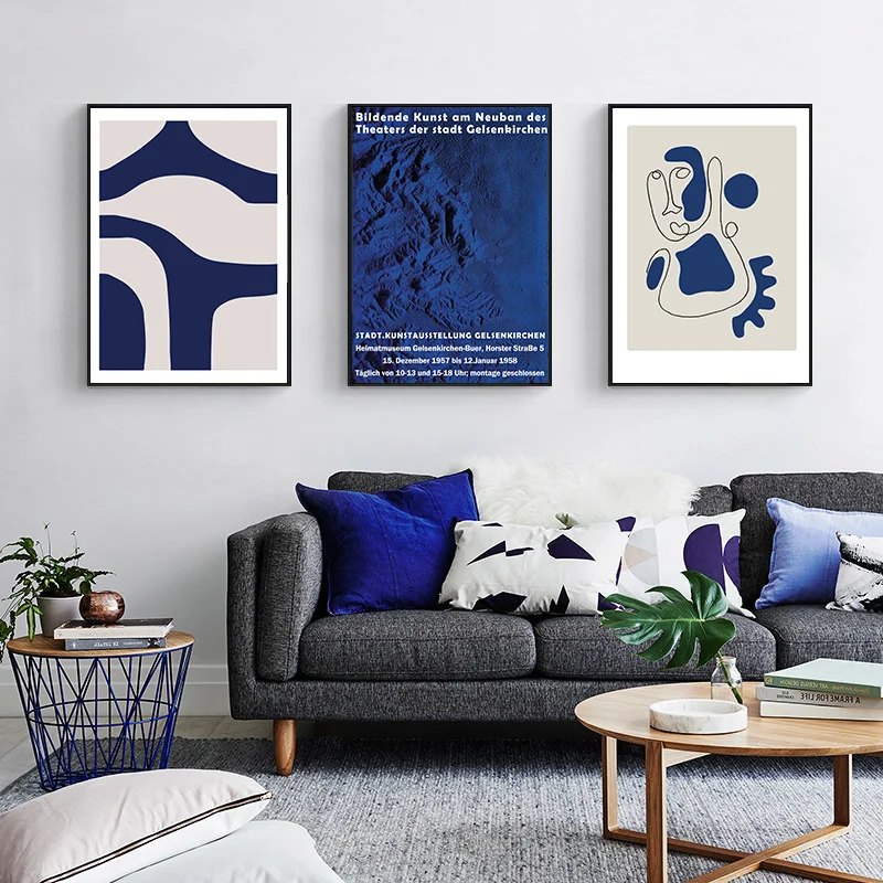 Современное абстрактное украшение для дома холст художественная живопись Анри