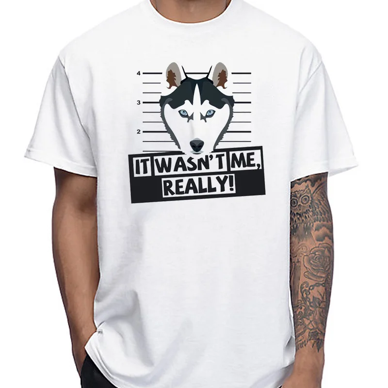 

It Wasn't Me , Really Printed Dog Kawaii Casual Funny Cool Grunge Men T-Shirt Anime Gift For Dog Lover Tumblr Ulzzang Tops