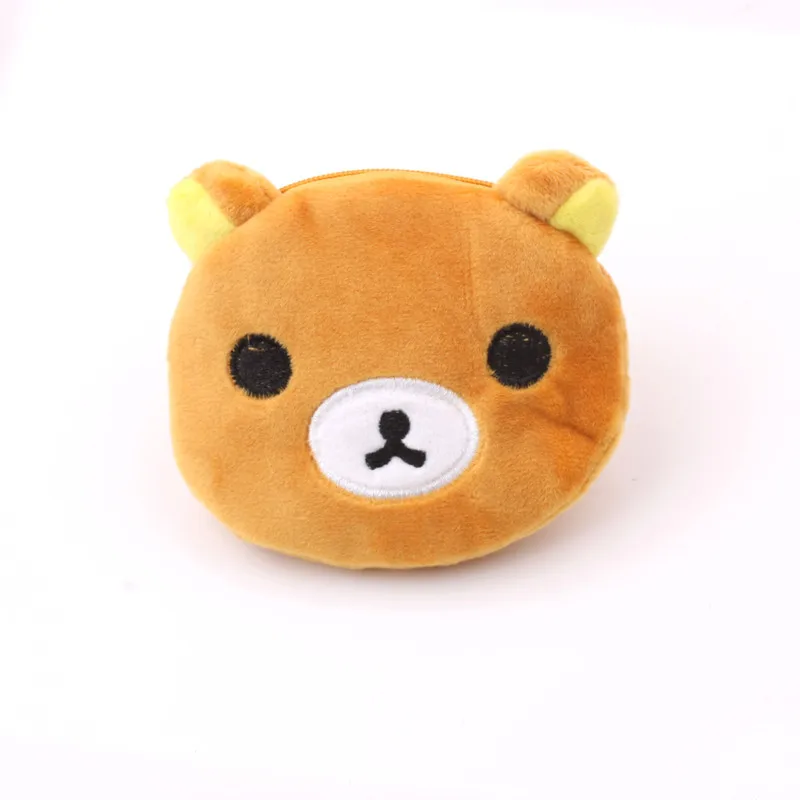 

HOT Soft Plush Panda Dog Rabbit Monkey Cartoon Women Coin Purse Mini Cute Zipper Girls Coin Wallet USB Cable Bag Key Wallets