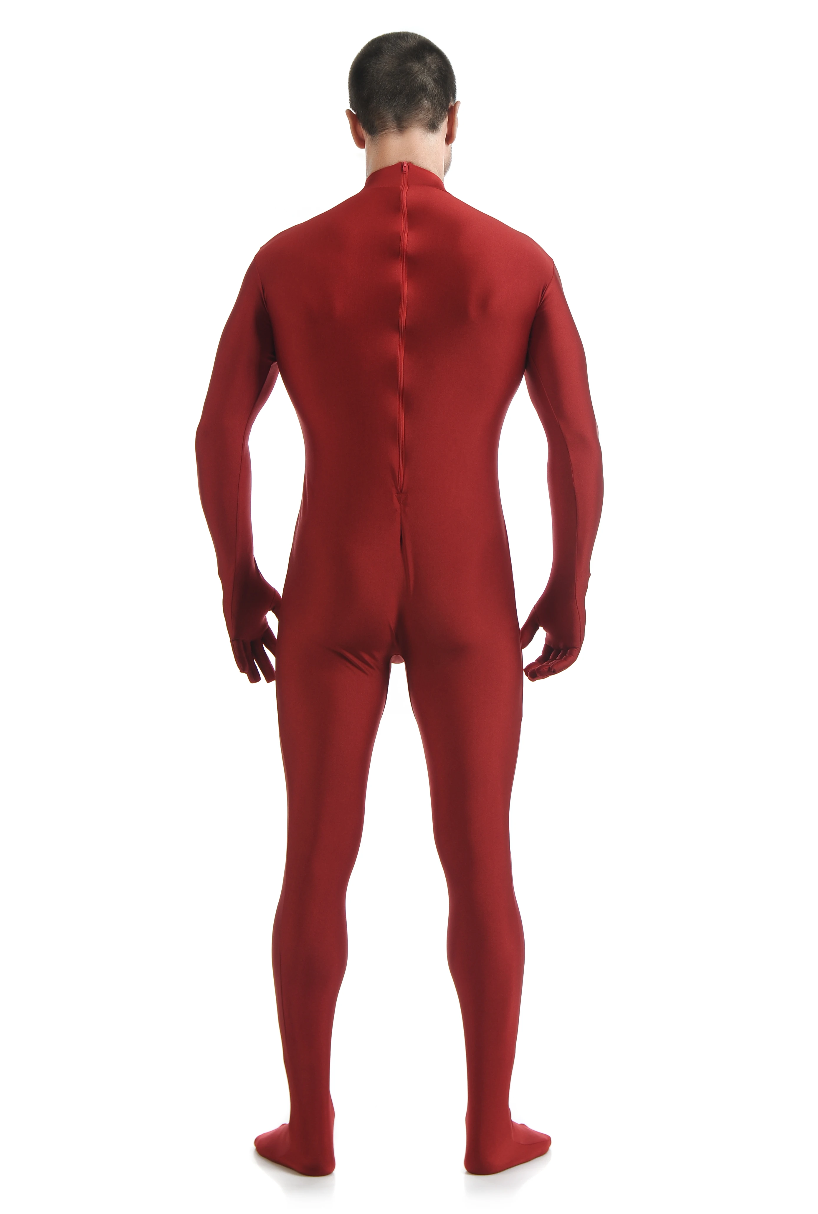 

(CM-17) Dark Red Lycra Spandex Full Body Fetish Zentai Skin Tights Unisex Bodysuit Cosplay Costume Unitard Jumpsuit Dancewear