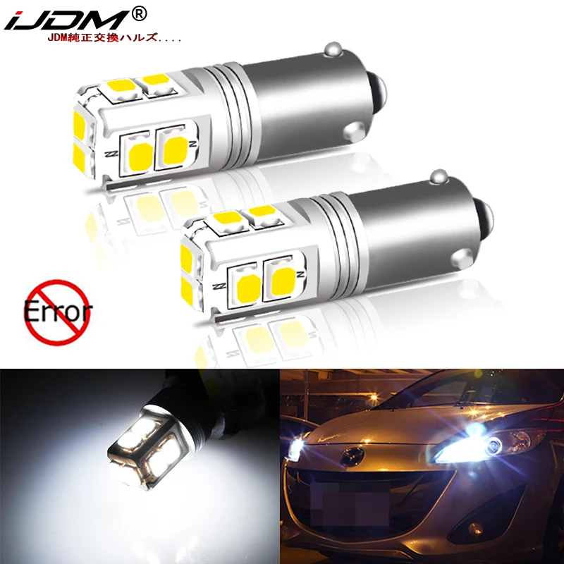 

IJDM Canbus безошибочный 10SMD-3030 BAX9S H6W T4W светодиодный фонарь для заднего освещения автомобиля или парковочных огней, номерных знаков, ксеноновый ...