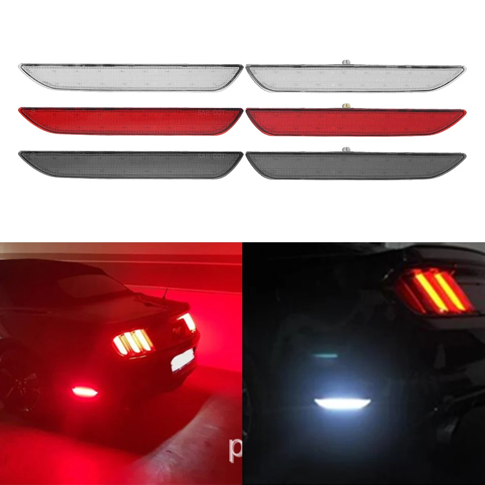 2Pcs Für Ford Mustang 2015 2016 2017 2018 2019 2020 Auto LED Hinten Stoßstange Seite Marker Lichter Rot Rückseitenmarkierungs blinker Lampe