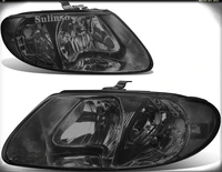 sulinso air of smoked housing clear corner headlight assembly lamps replacement for towncountry voyager grand caravan 01 07