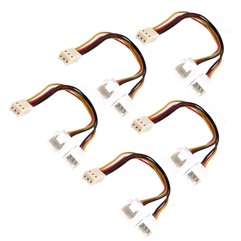 5 шт. 3 Pin гнездовой к двойному штекеру PC разветвитель вентилятора удлинитель 20