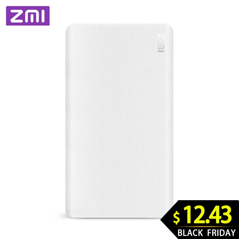 ZMI 5000 мАч Внешний аккумулятор, портативная зарядка, двусторонний QuickCharge QC 2,0, мини внешний аккумулятор для iOSAndroid телефона