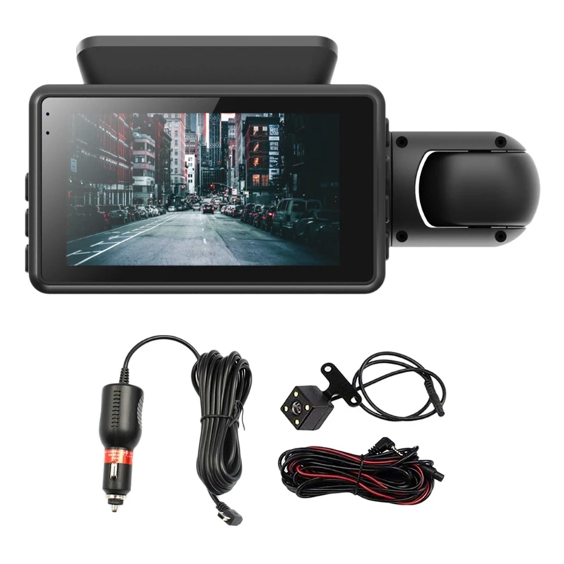 

Car DVR Camera 360 degree Lens FHD Dash Cam 1080P Night Vision Parking Monitoring Driving Recorder with Backup Camera