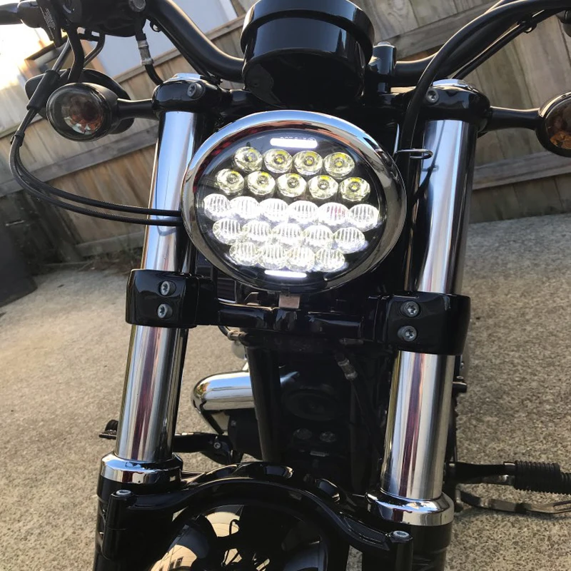 DOT утвержден 5 75 дюйма DRL Вт фара мотоцикла для Sportster 1200 XL на заказ широкий glide softail с