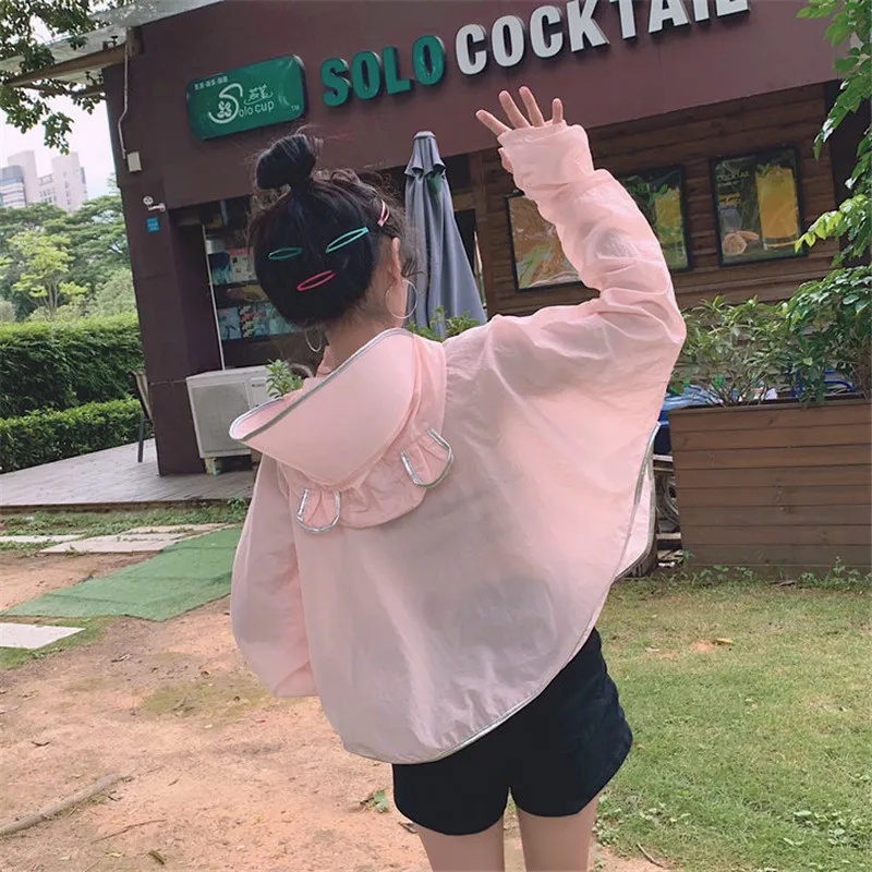 Женская свободная короткая Базовая куртка с капюшоном Повседневная простая