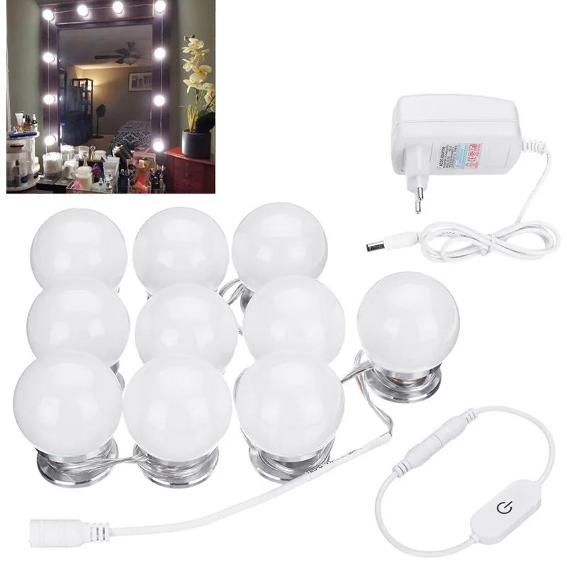 10 шт./лот светодиодные лампы для зеркала макияжа декоративная лампа туалетного