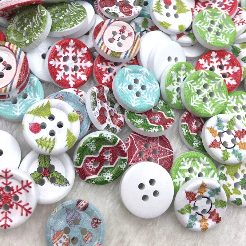 10/50/100 шт. деревянные пуговицы в виде снежинок|wooden buttons|buttons sewingsnowflake wood |