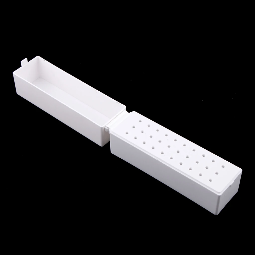 Держатель для фрез маникюрных с 30 отверстиями пылезащитная подставка органайзер