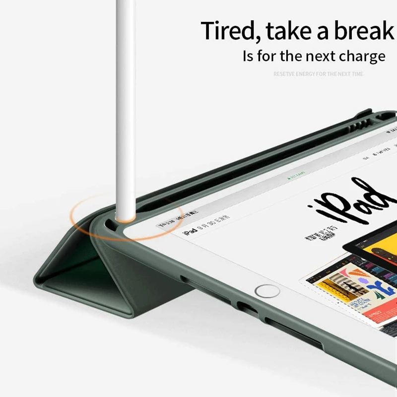 Умный чехол для iPad Air 4/3 с держателем стилуса/зарядкой Pro 11/10 5 мягкий 10 2/9 7 mini 5/6 |