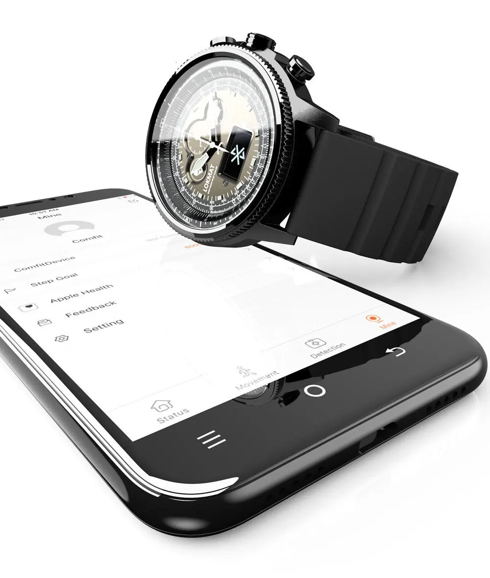 LOKMAT, Bluetooth, Смарт часы, спортивные, водонепроницаемые, шагомеры, информация, напоминание, цифровые, мужские часы, умные часы для ios, Android, телефона