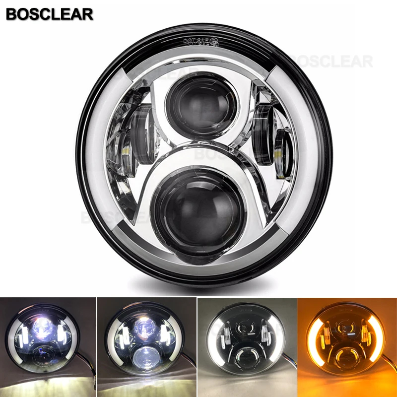 7 дюймовые светодиодные фары для мотоцикла ультраклассические уличные Glide Road King