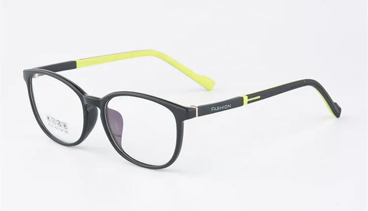 C5 Black Yellow TR90 Ультра-светильник, силиконовая оправа для очков, близорукость, очки по рецепту, оптическая рамка для детских очков для детей - Цвет оправы: C5 Black Yellow