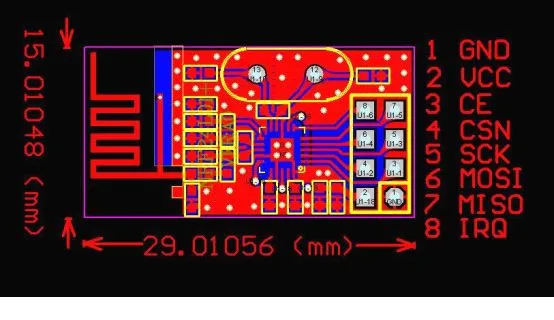 Завеса NRF24L01+ беспроводной модуль передачи данных 2,4G/NRF24L01 Обновление версии 2 Мбит/s NRF24L01 гнездо адаптера пластины доска