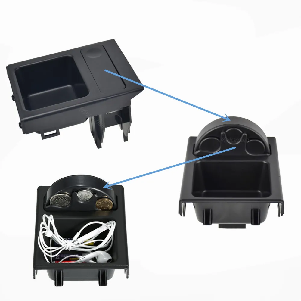 Карбоновая/черная Автомобильная консоль лоток для хранения монет BMW E46 3 серии 325