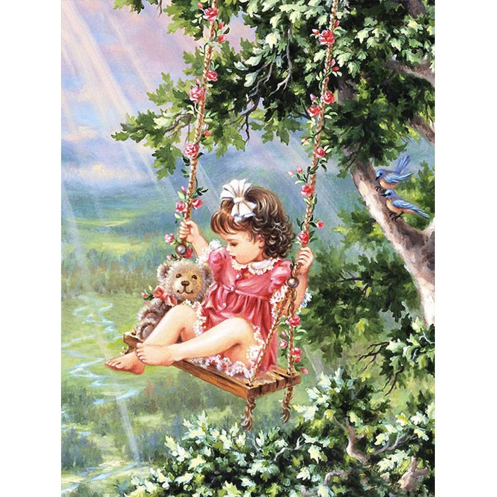 

Zhui Star Full Square/Round Diamond Painting Portrait Kit 5D DIY Diamond Embroidery Mosaic Kids Home Decoration